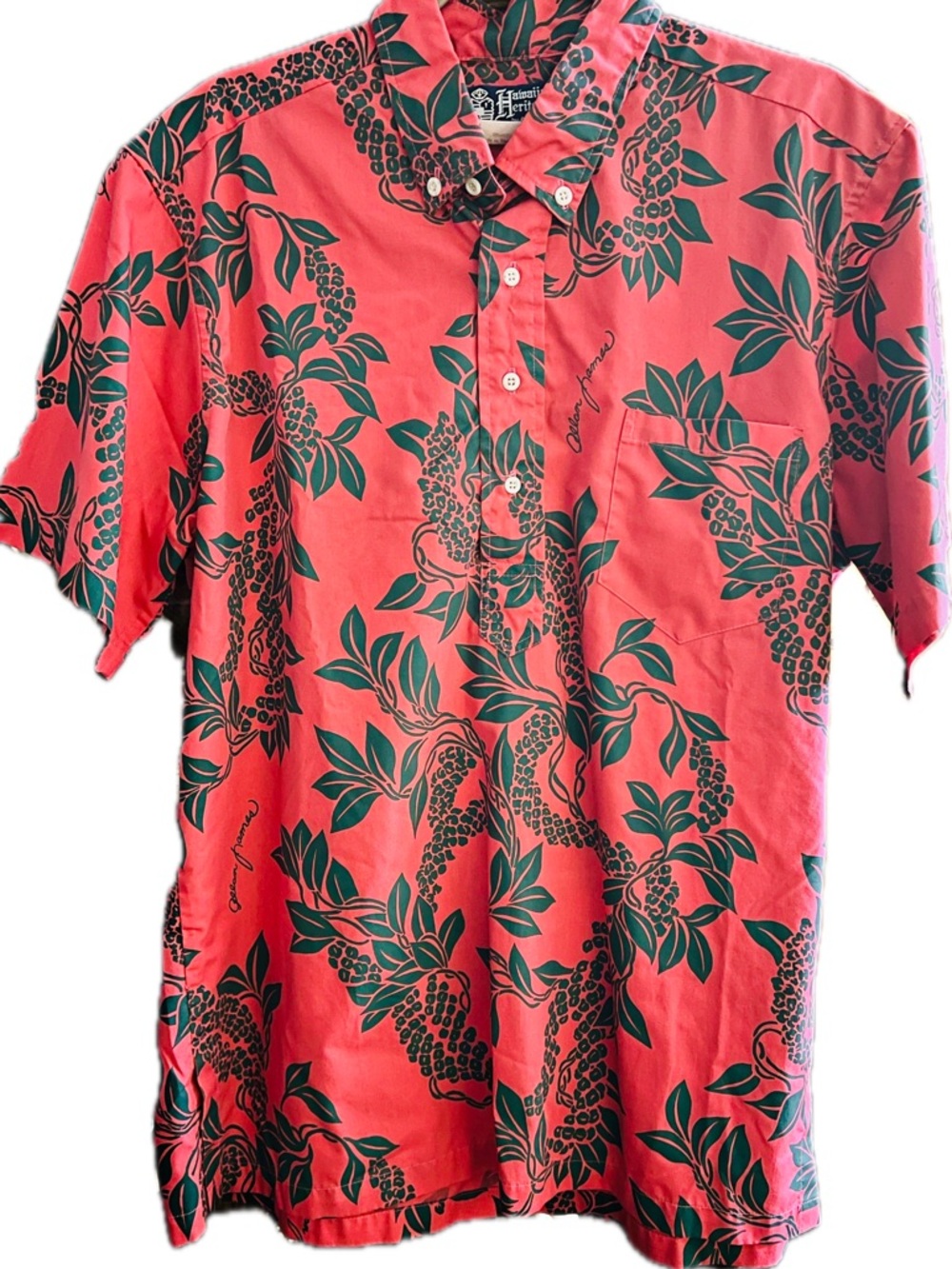 Allan James Lei Aloha Pullover Shirt
